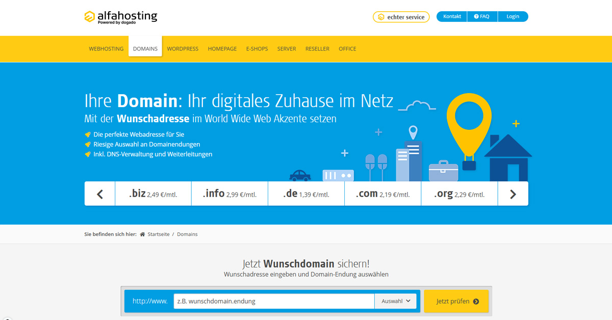 Alfahosting | Domains | CAMPIXX
